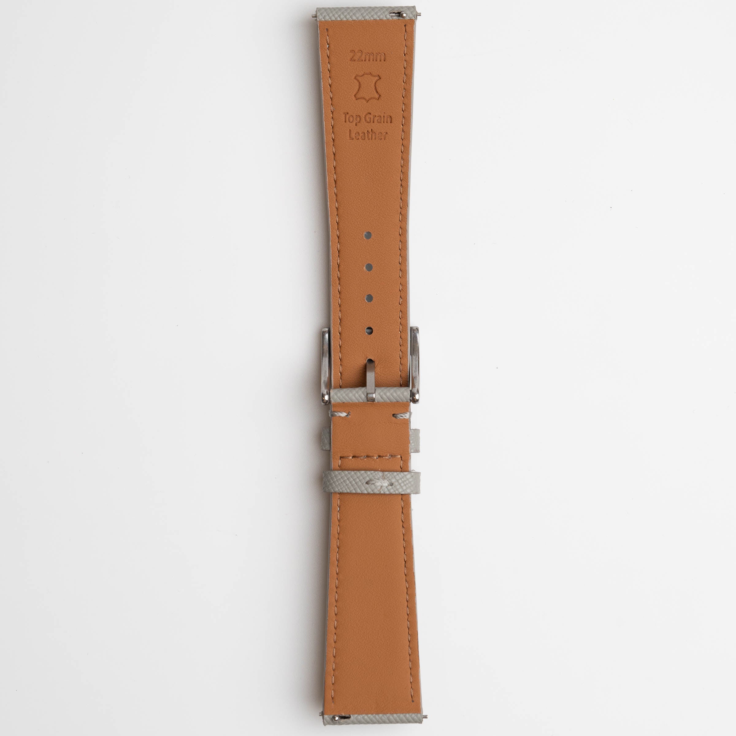 Saffiano Lux Grey Watch Strap