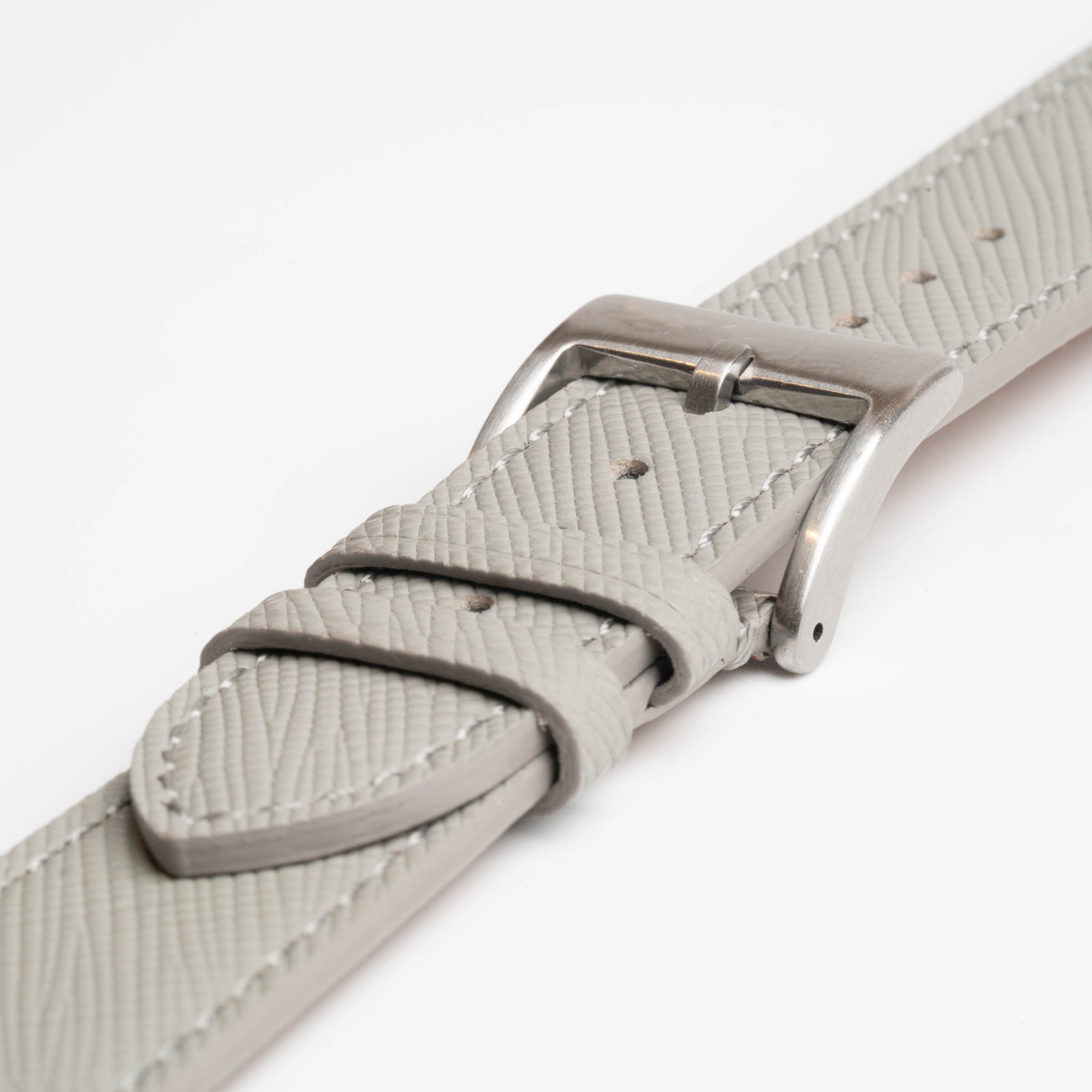 Saffiano Lux Grey Watch Strap