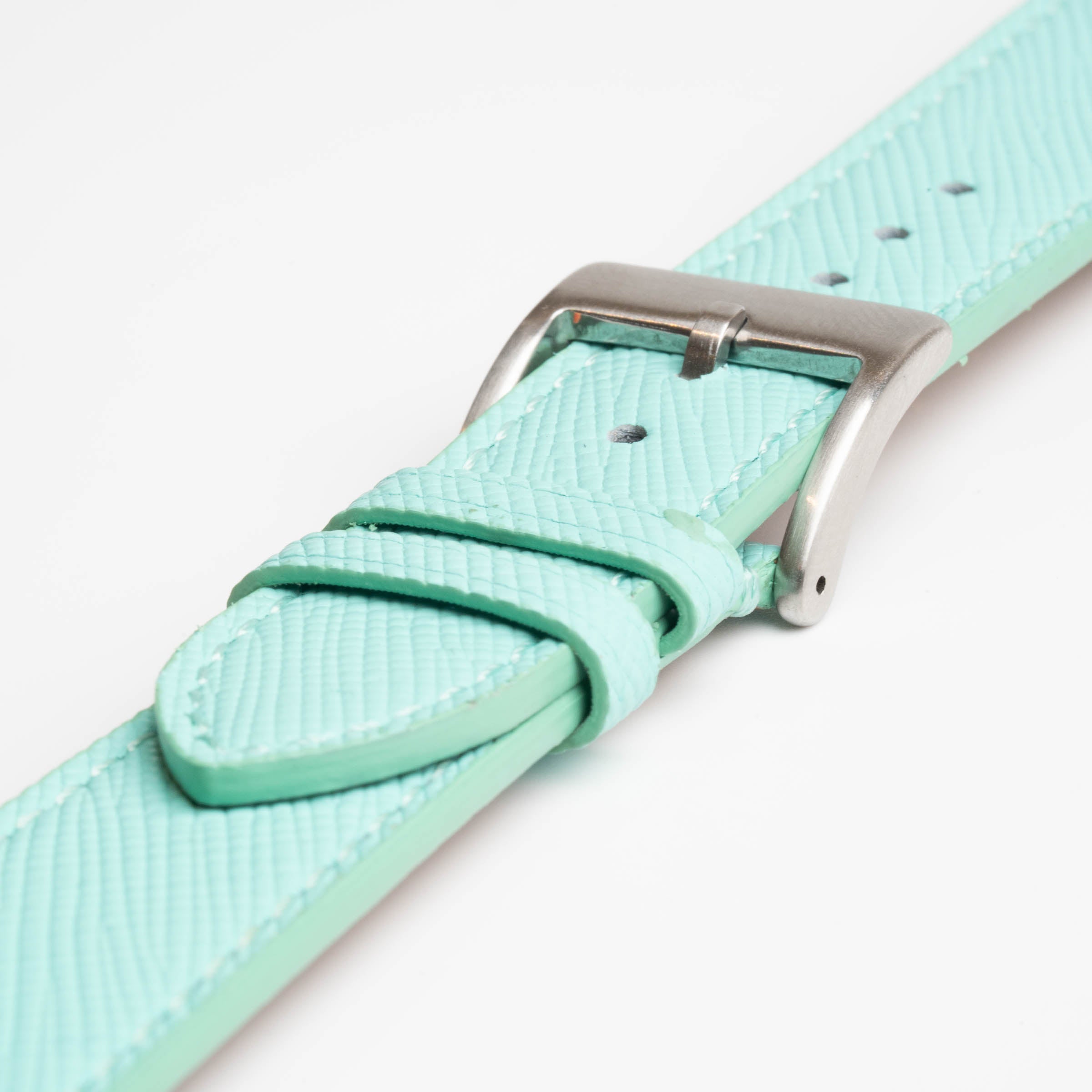 Saffiano Lux Light Blue Watch Strap