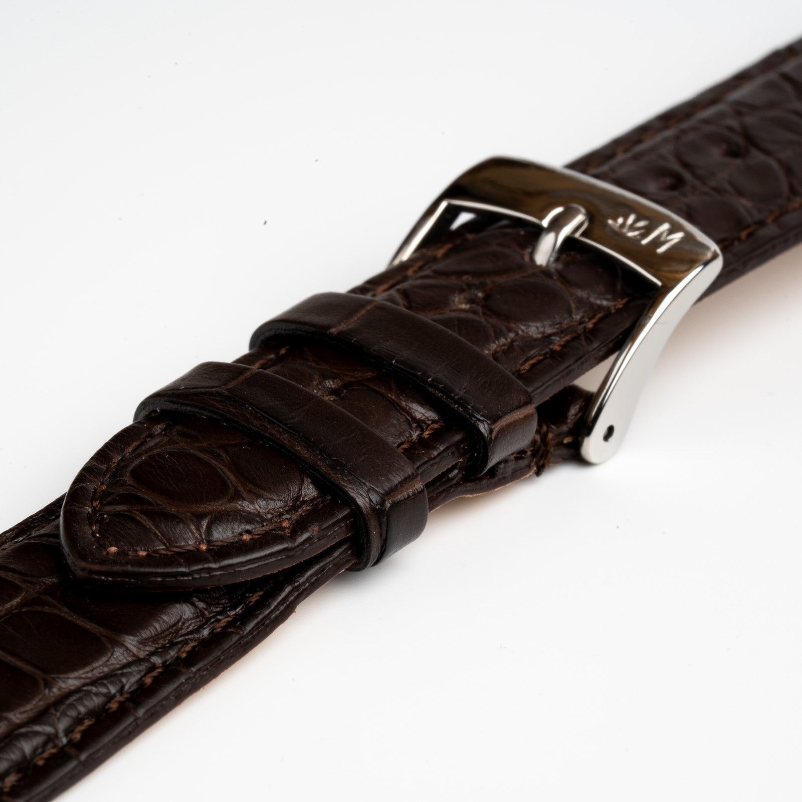 Amadeus Alligator Matt Brown Watch Strap