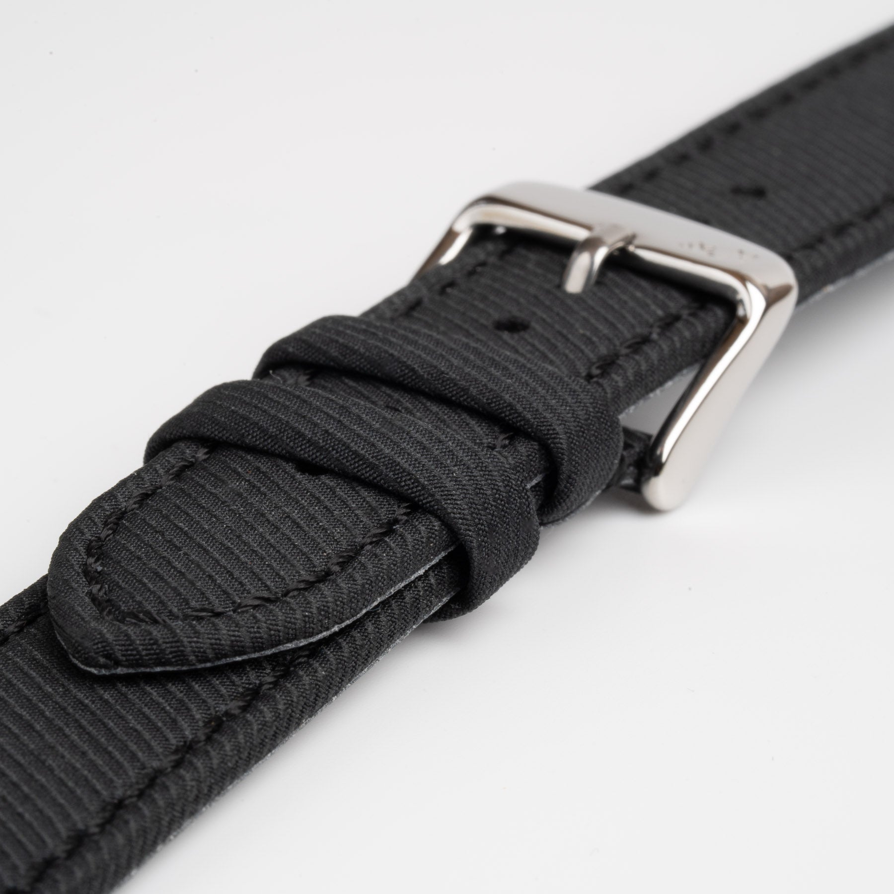 Corfu Recycle Fabric Black Watch Strap