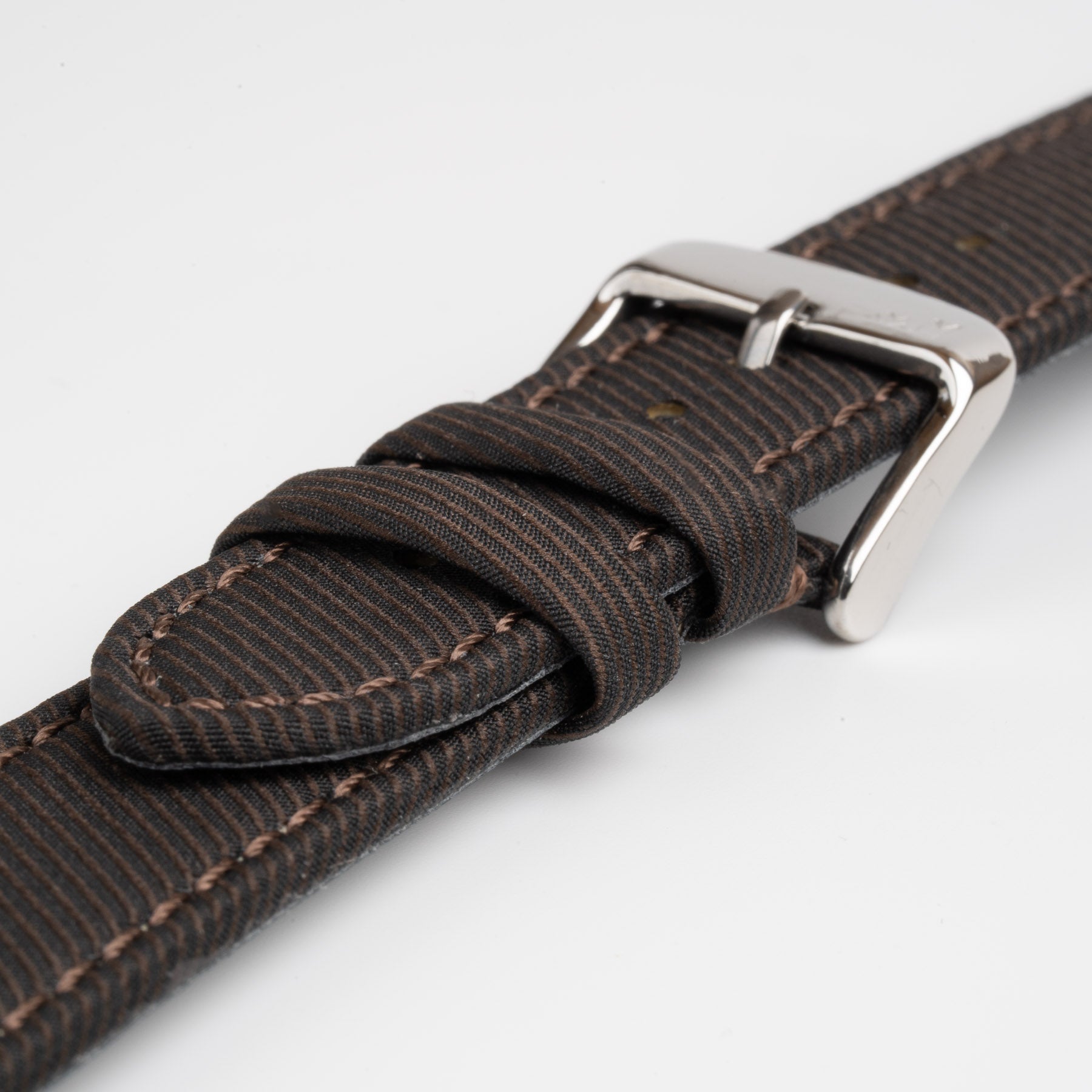 Corfu Recycle Fabric Brown Watch Strap