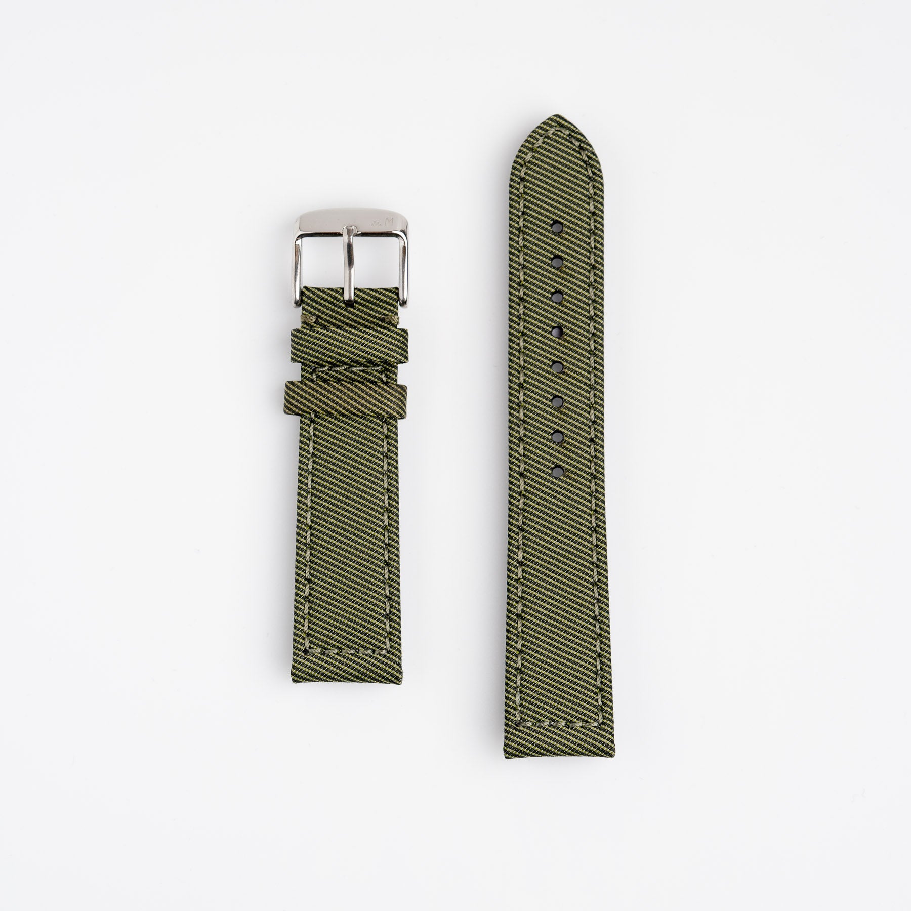 Corfu Recycle Fabric Green Watch Strap