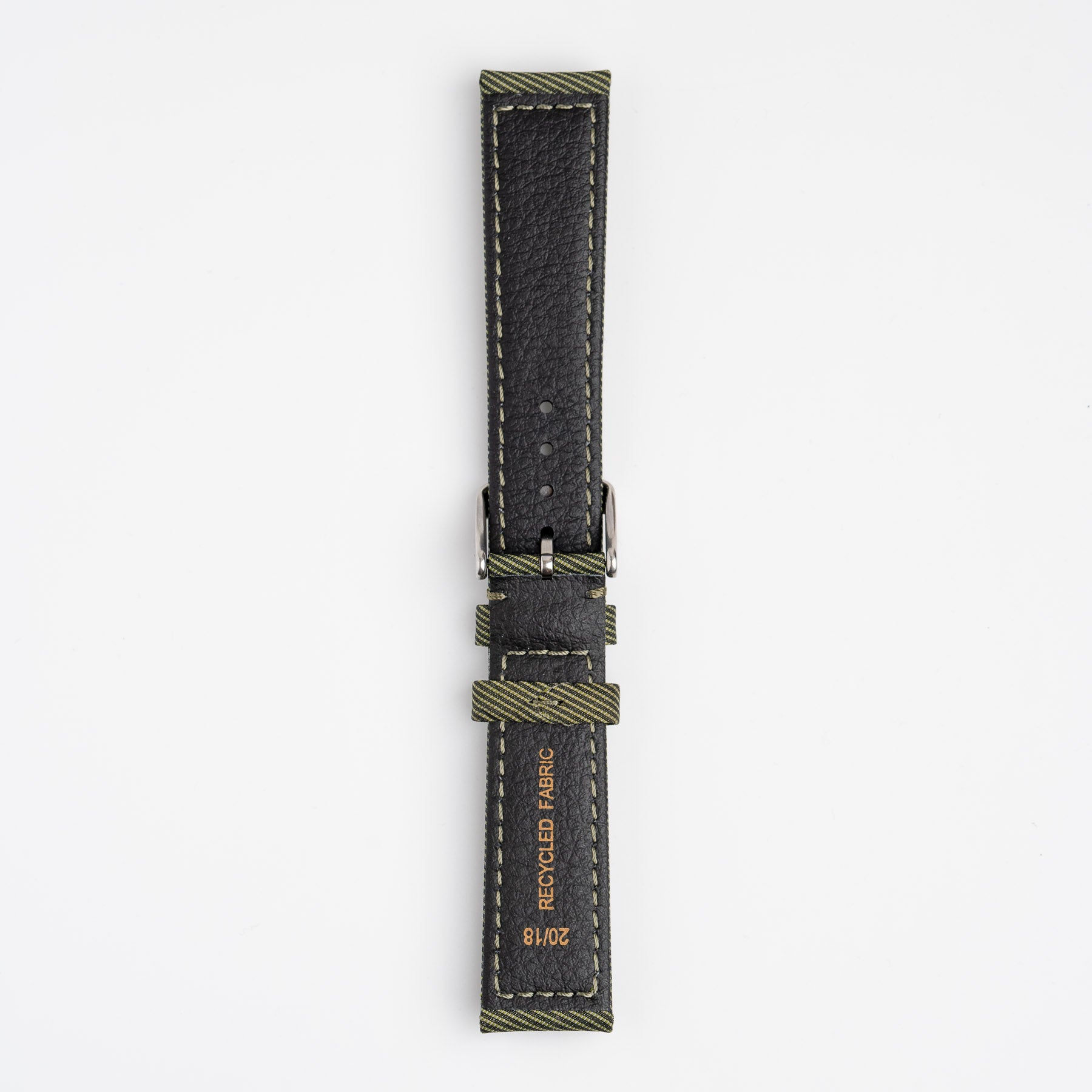 Corfu Recycle Fabric Green Watch Strap