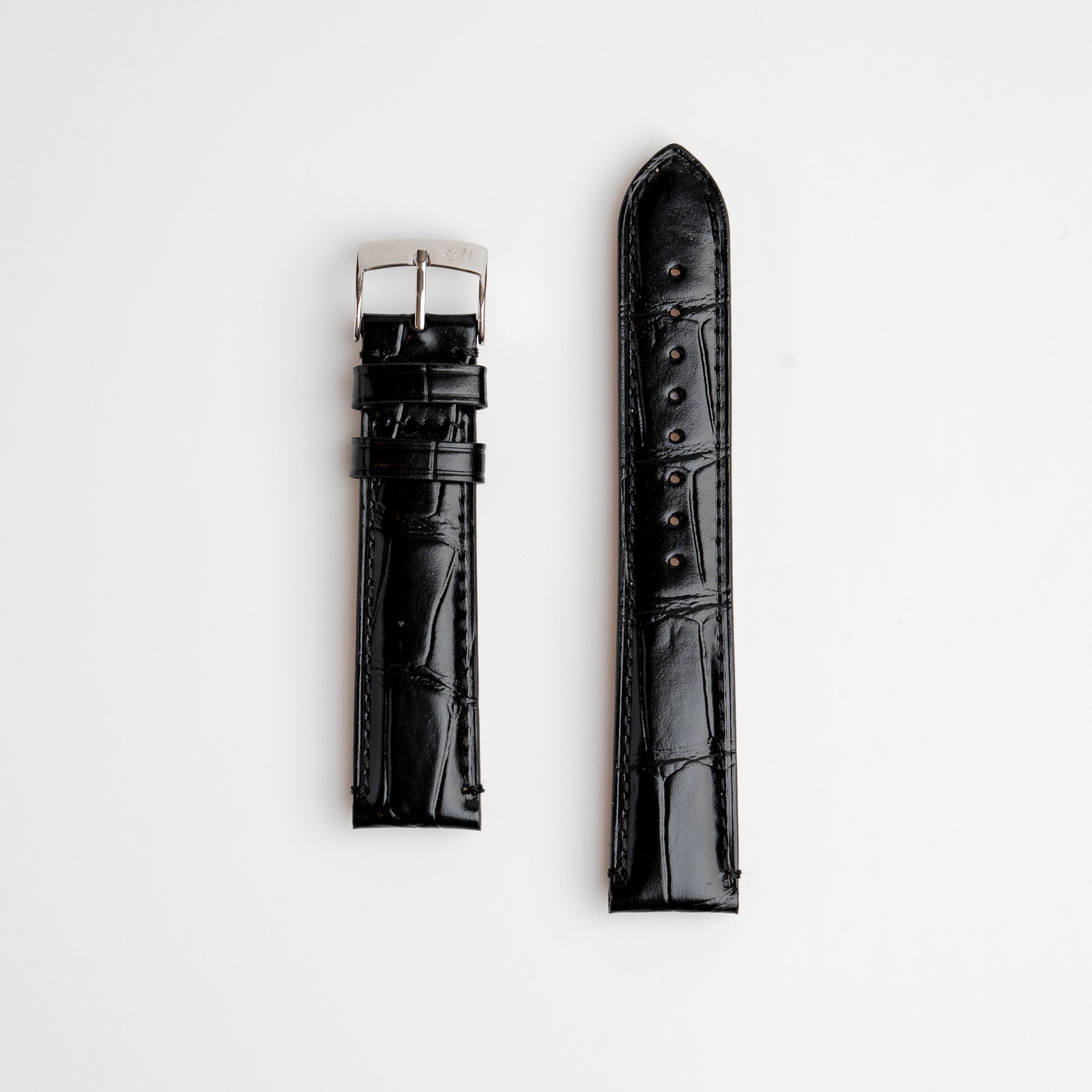 Tiepolo Alligator Grain Black Watch Strap