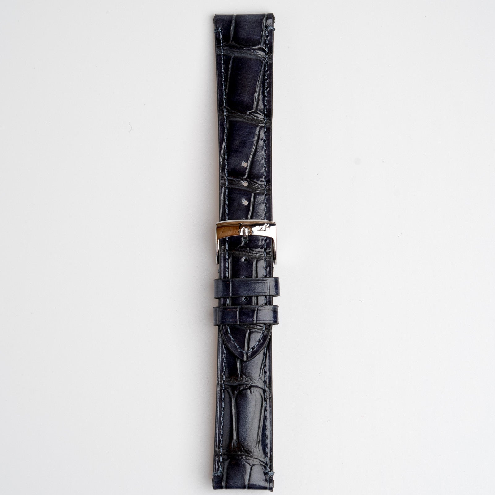 Tiepolo Alligator Grain Blue Watch Strap