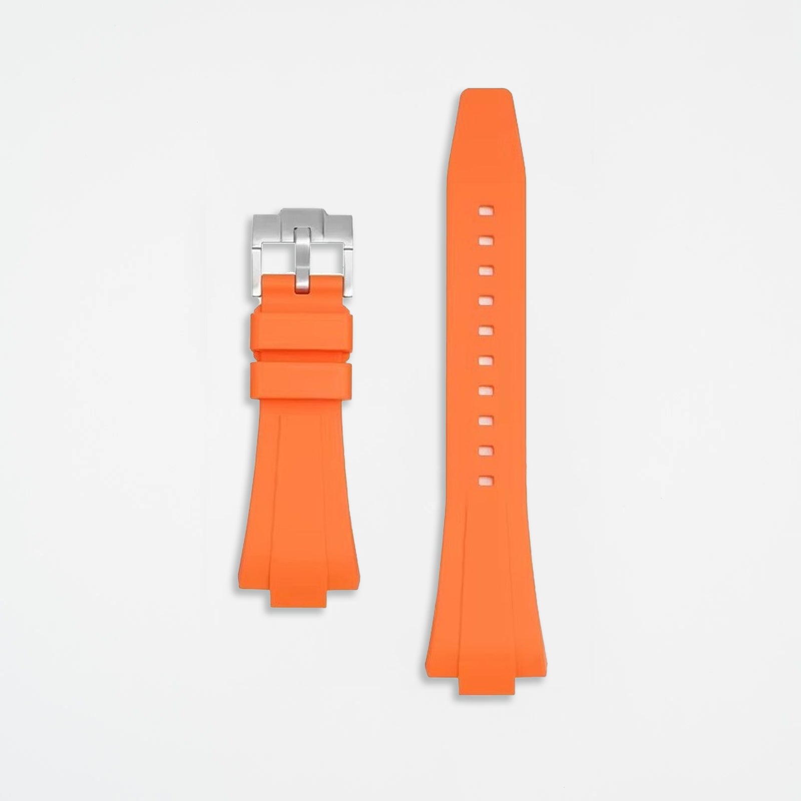 Orange Tissot PRX35 Style FKM Rubber Watch Strap