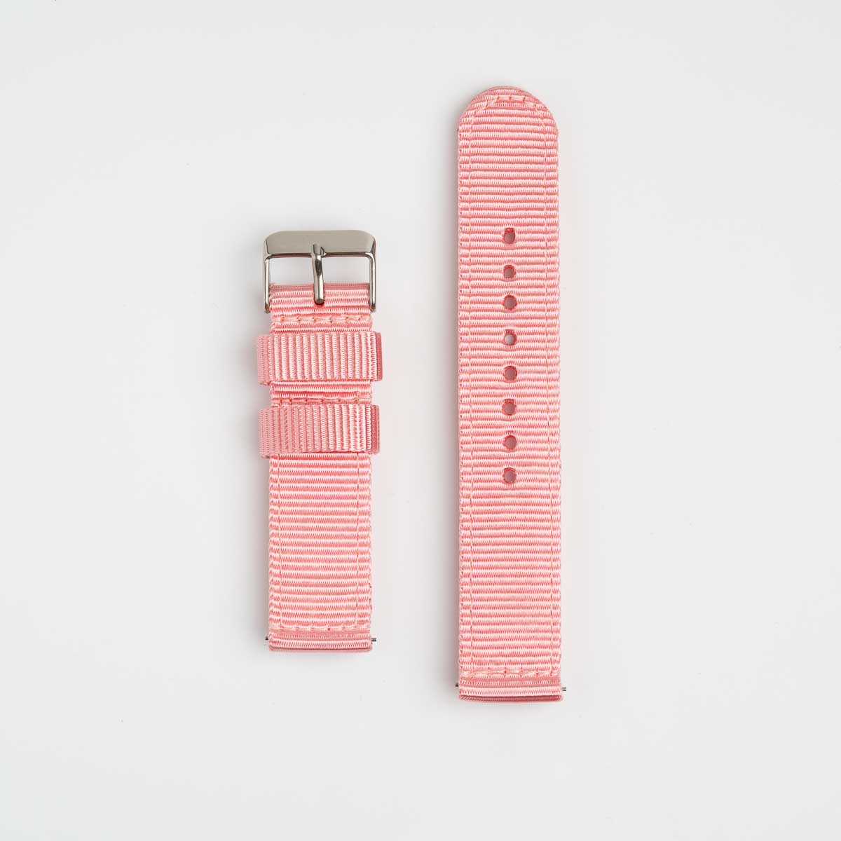 Nylon Quick Release Pink Watch Strap