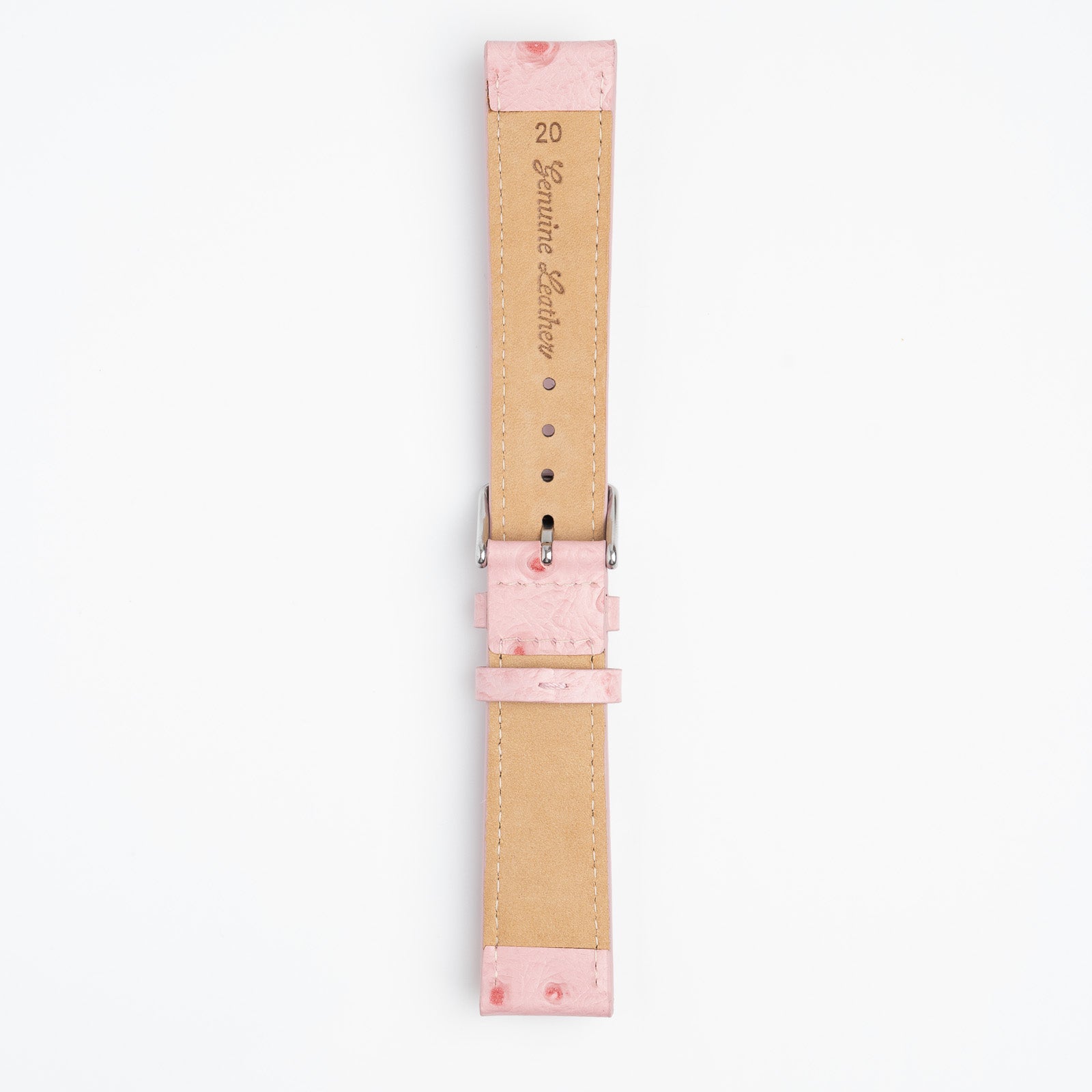 Sandbanks Ostrich Pink Watch Strap