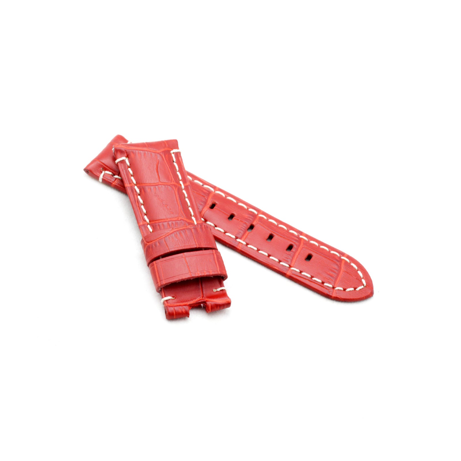 Red Alligator Panerai Style Deployment Strap