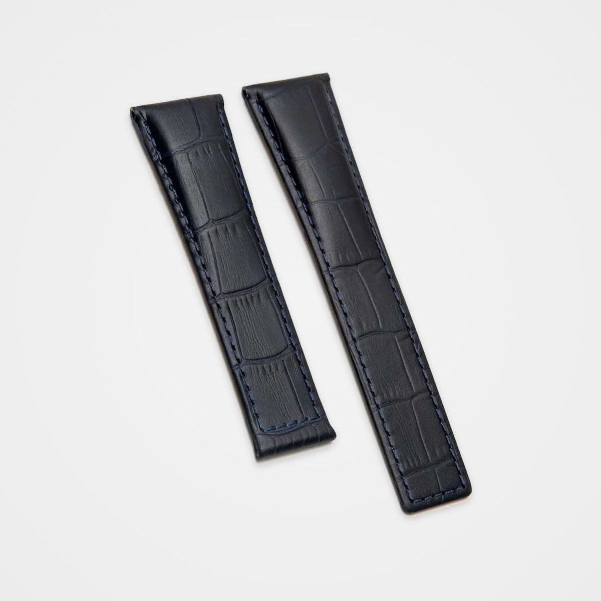 Blue crocodile grain strap for TAG Heuer Monaco