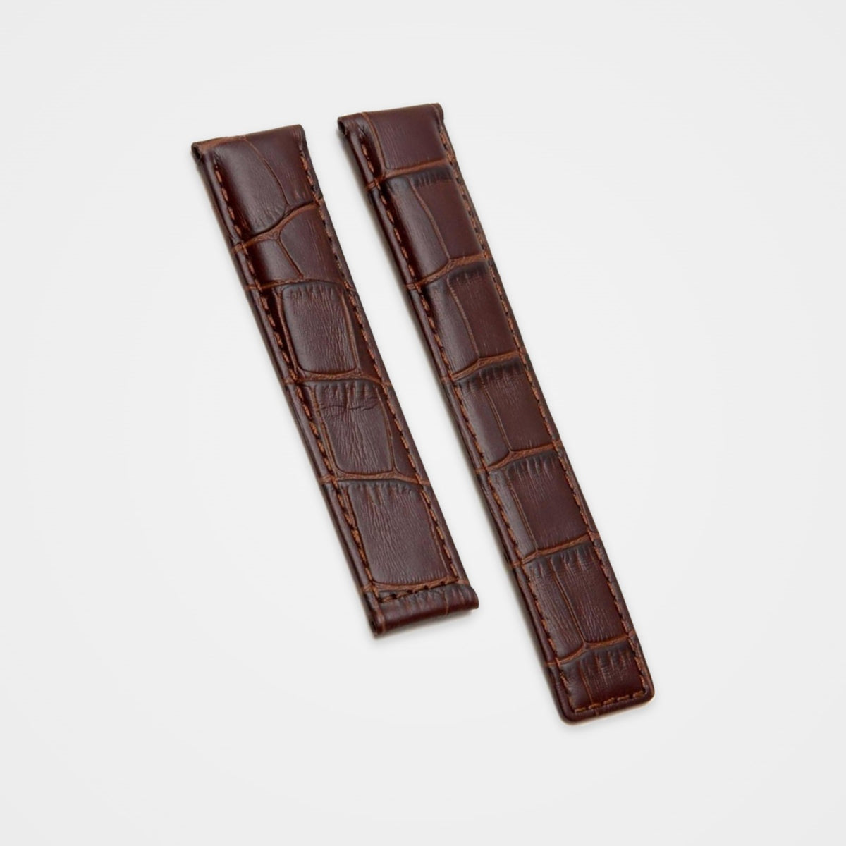 Brown crocodile grain strap for TAG Heuer Carrera 19mm