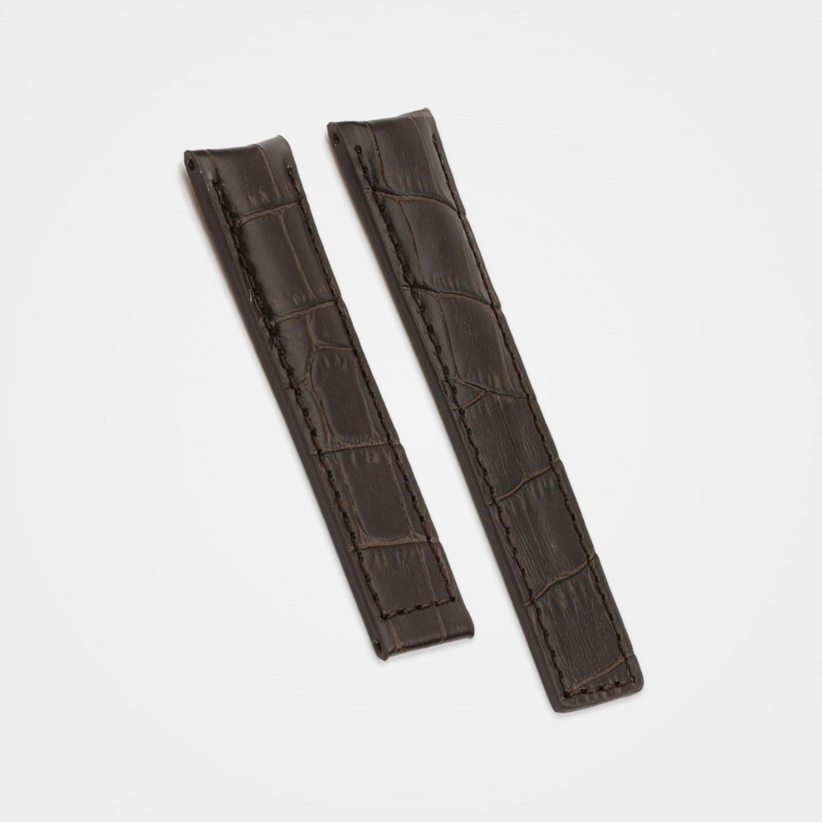 Brown crocodile grain strap for TAG Heuer Carrera 19mm