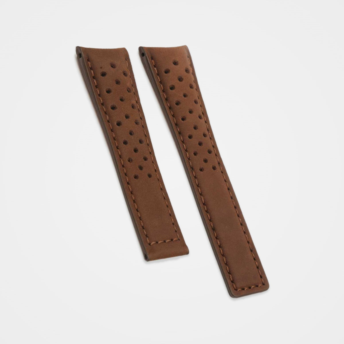 Brown perforated strap for TAG Heuer Carrera Space X