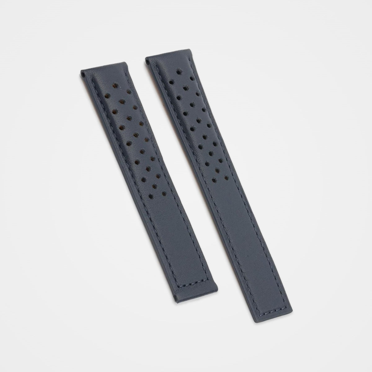 Blue perforated leather strap for TAG Heuer Targa Florio