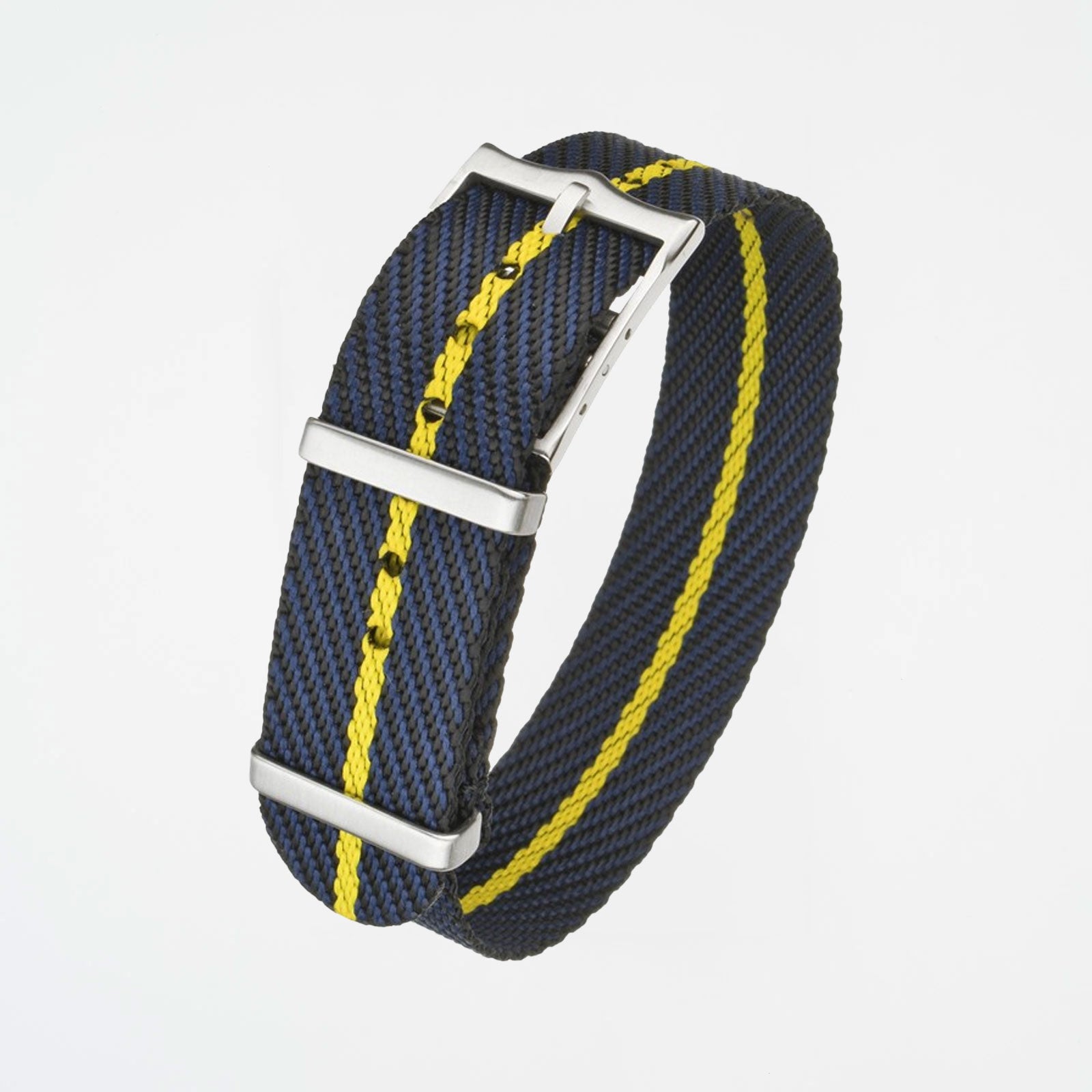 Weaverham Tudor Black, Blue & Yellow Watch Strap