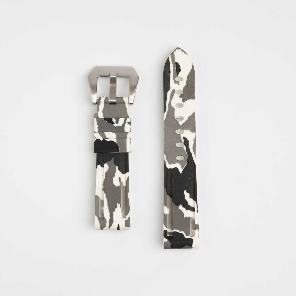 Submerge Camo Silicone White Watch Strap