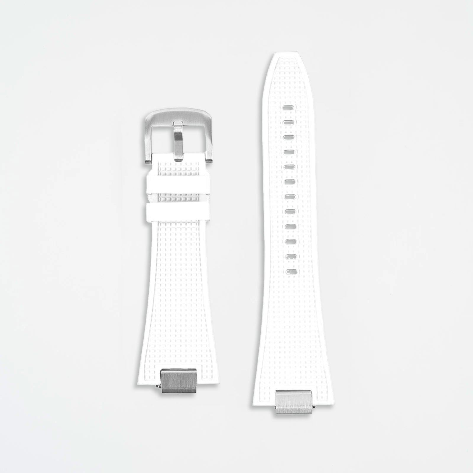 White Tissot PRX40 Style FKM Rubber Watch Strap