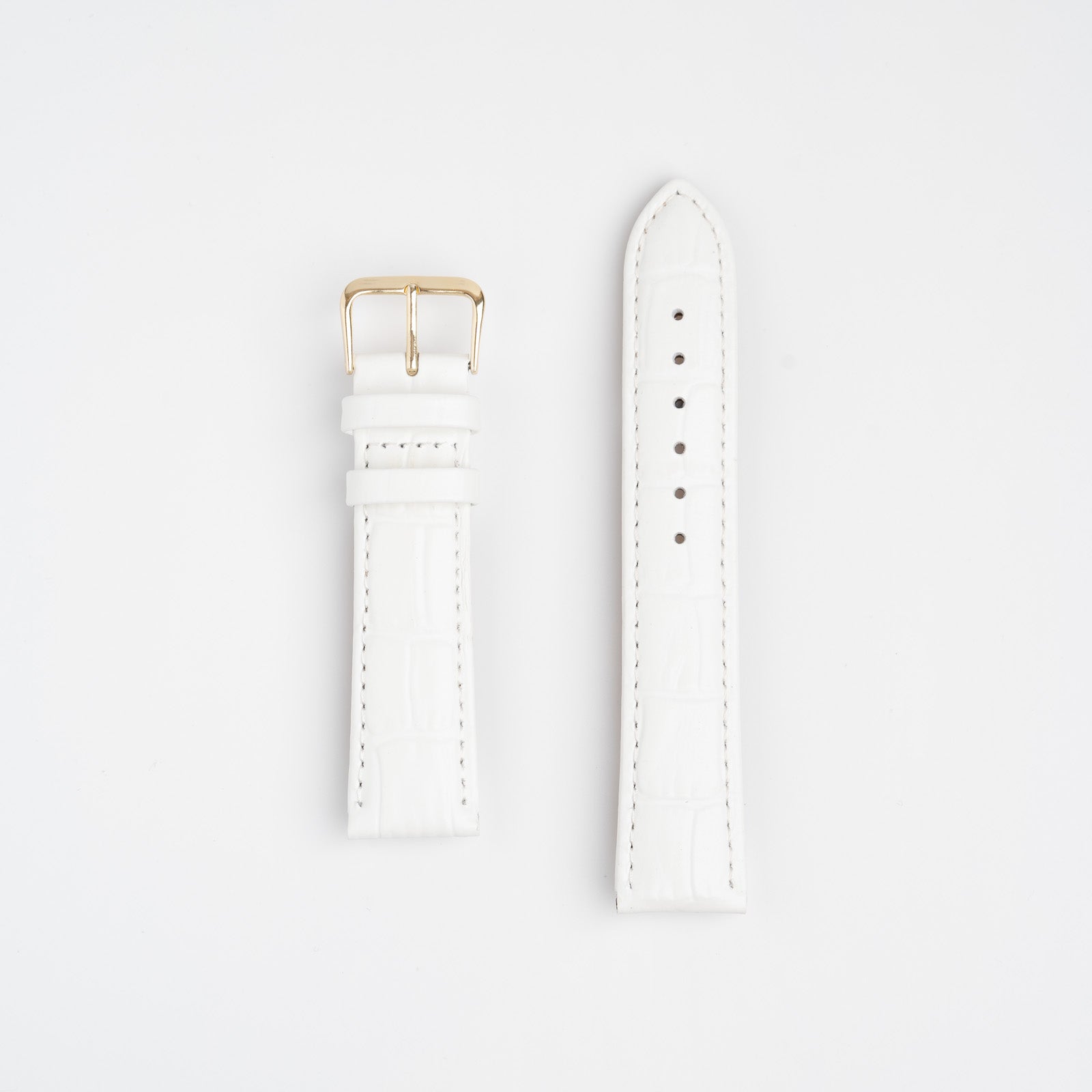 Alligator Value Padded White Watch Strap