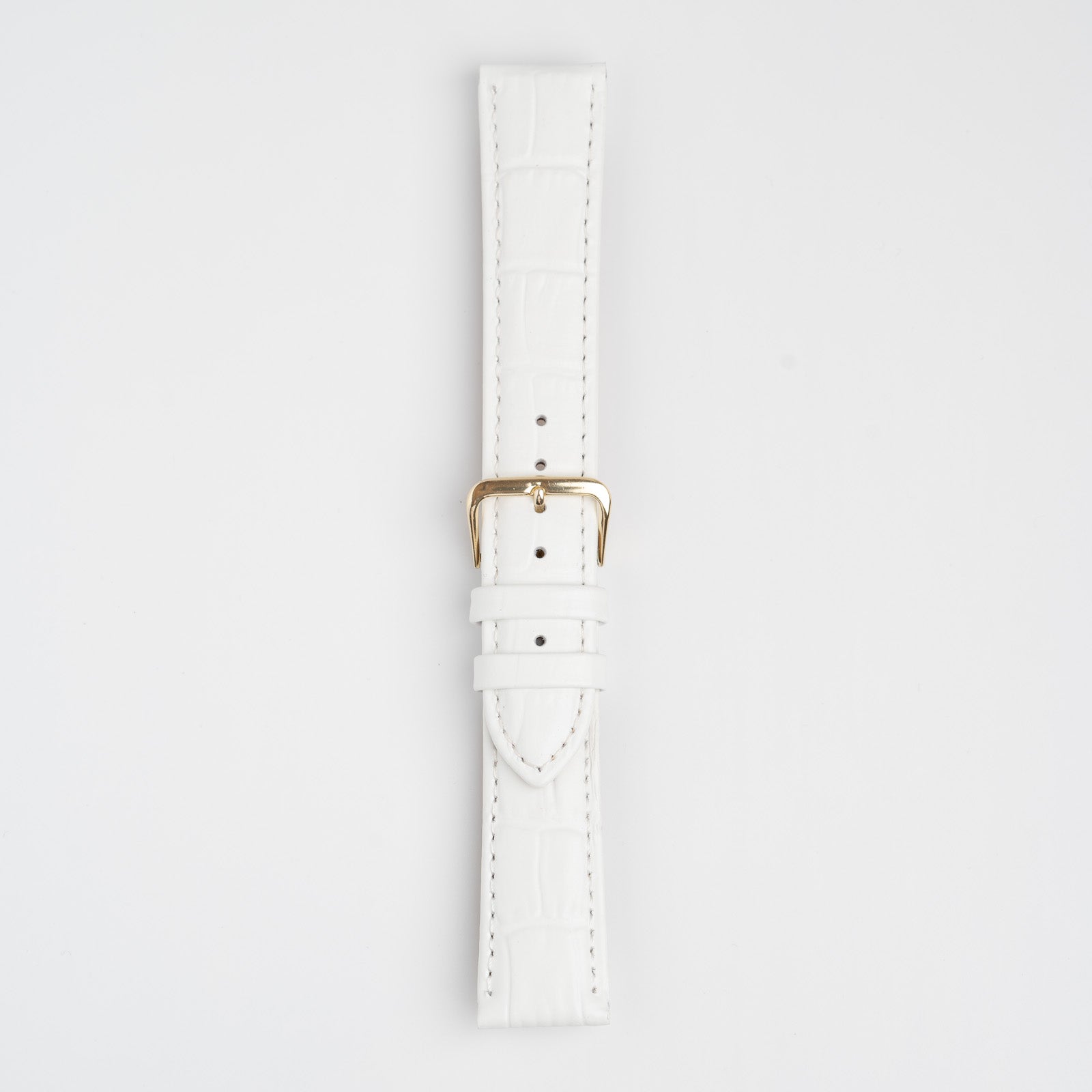Alligator Value Padded White Watch Strap