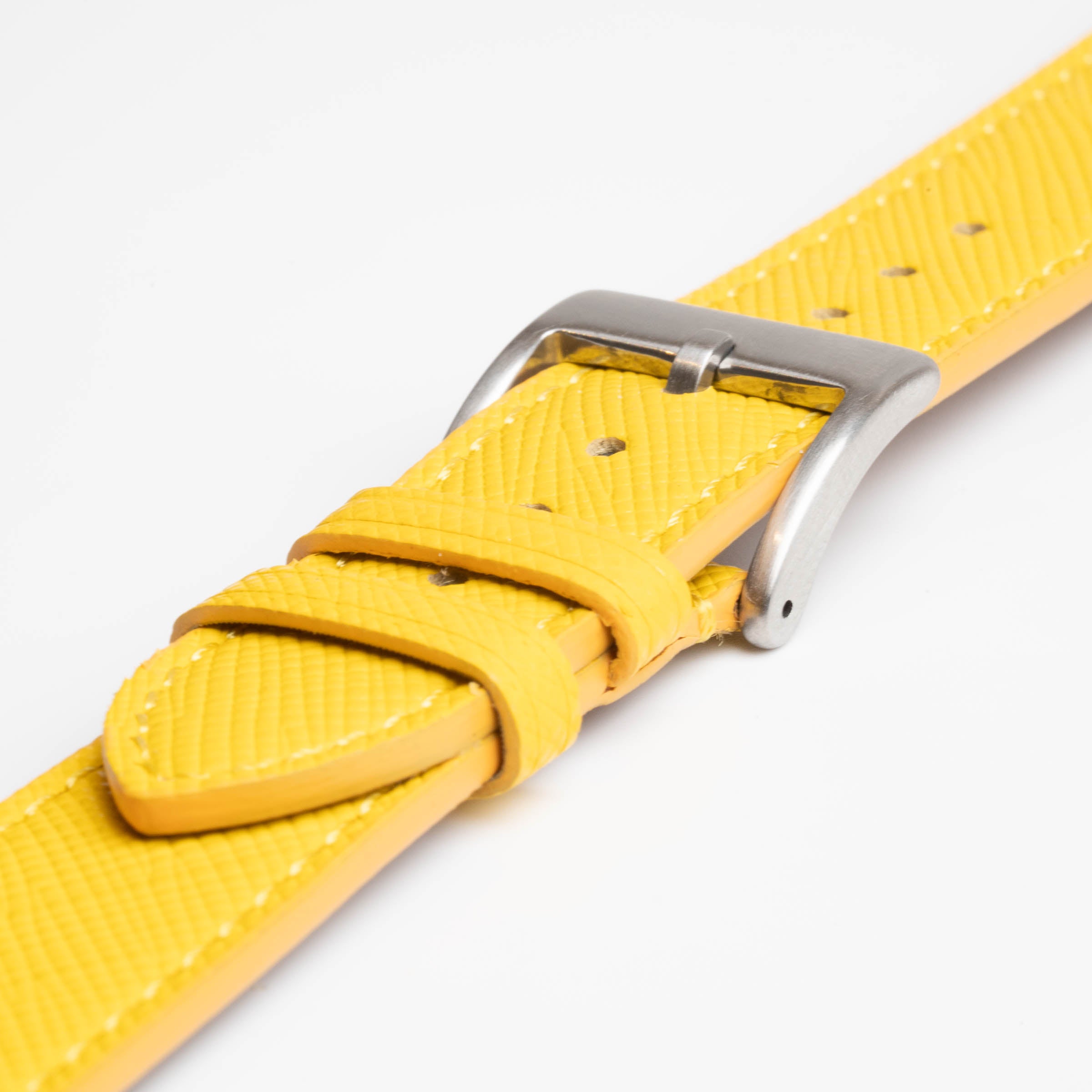 Saffiano Lux Yellow Watch Strap