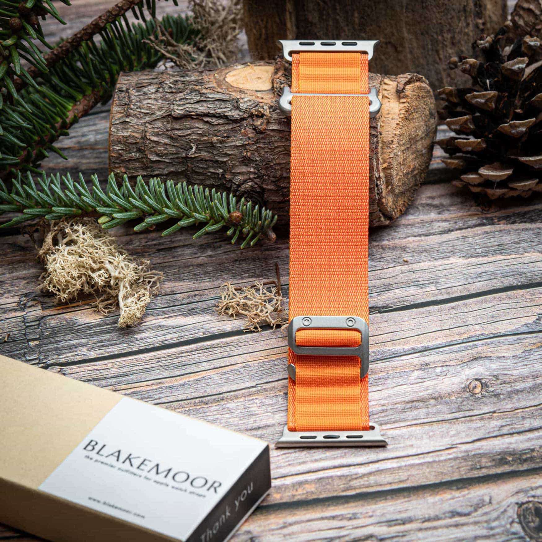 Alpine Loop Orange Watch Strap For Apple