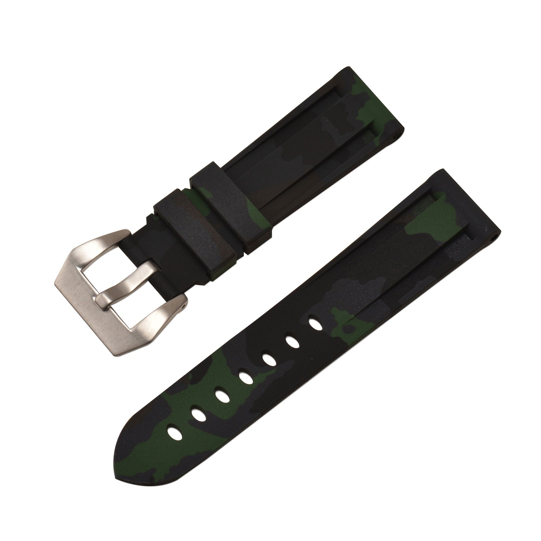 Submerge Camo Silicone Dark Green Watch Strap