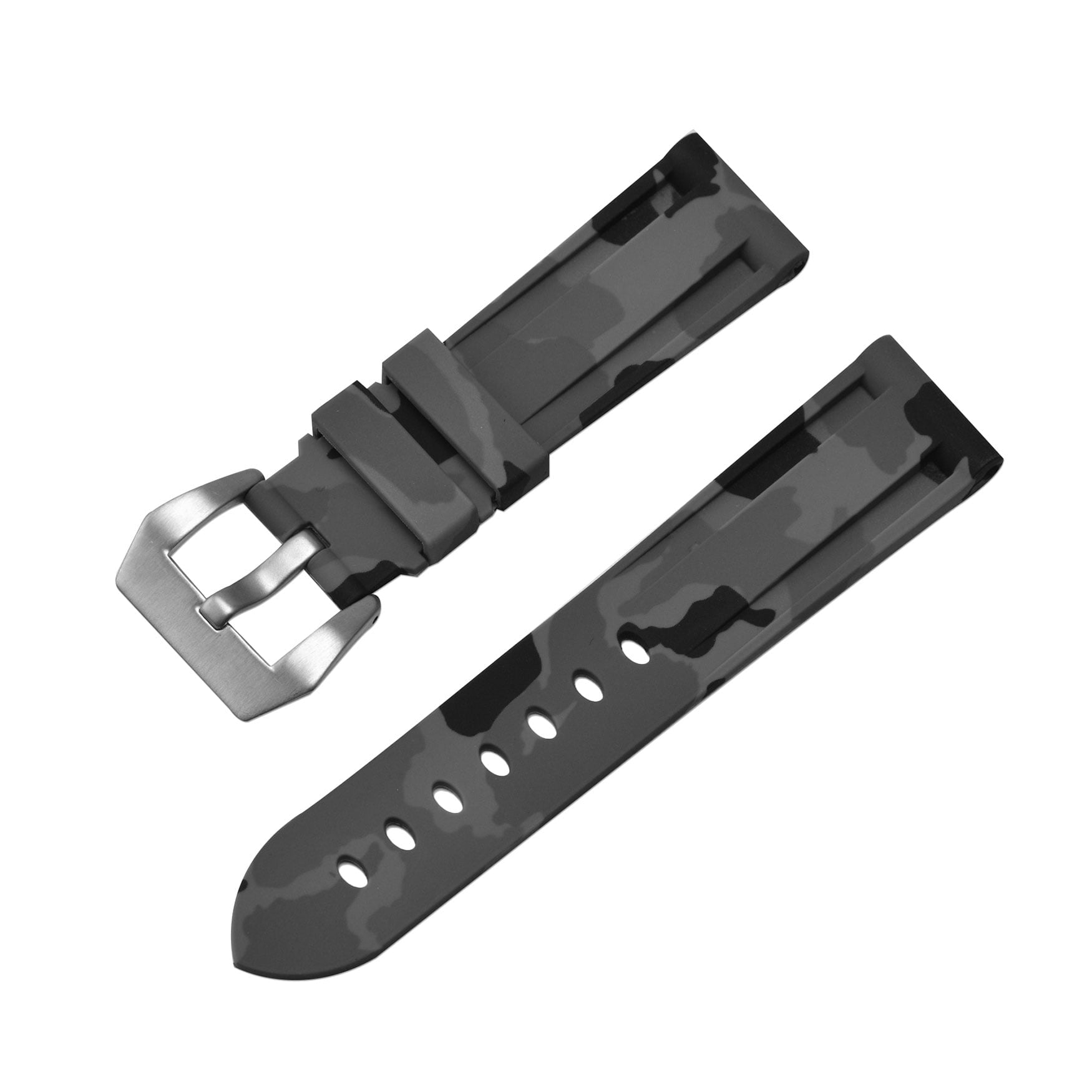 Submerge Camo Silicone Grey Watch Strap