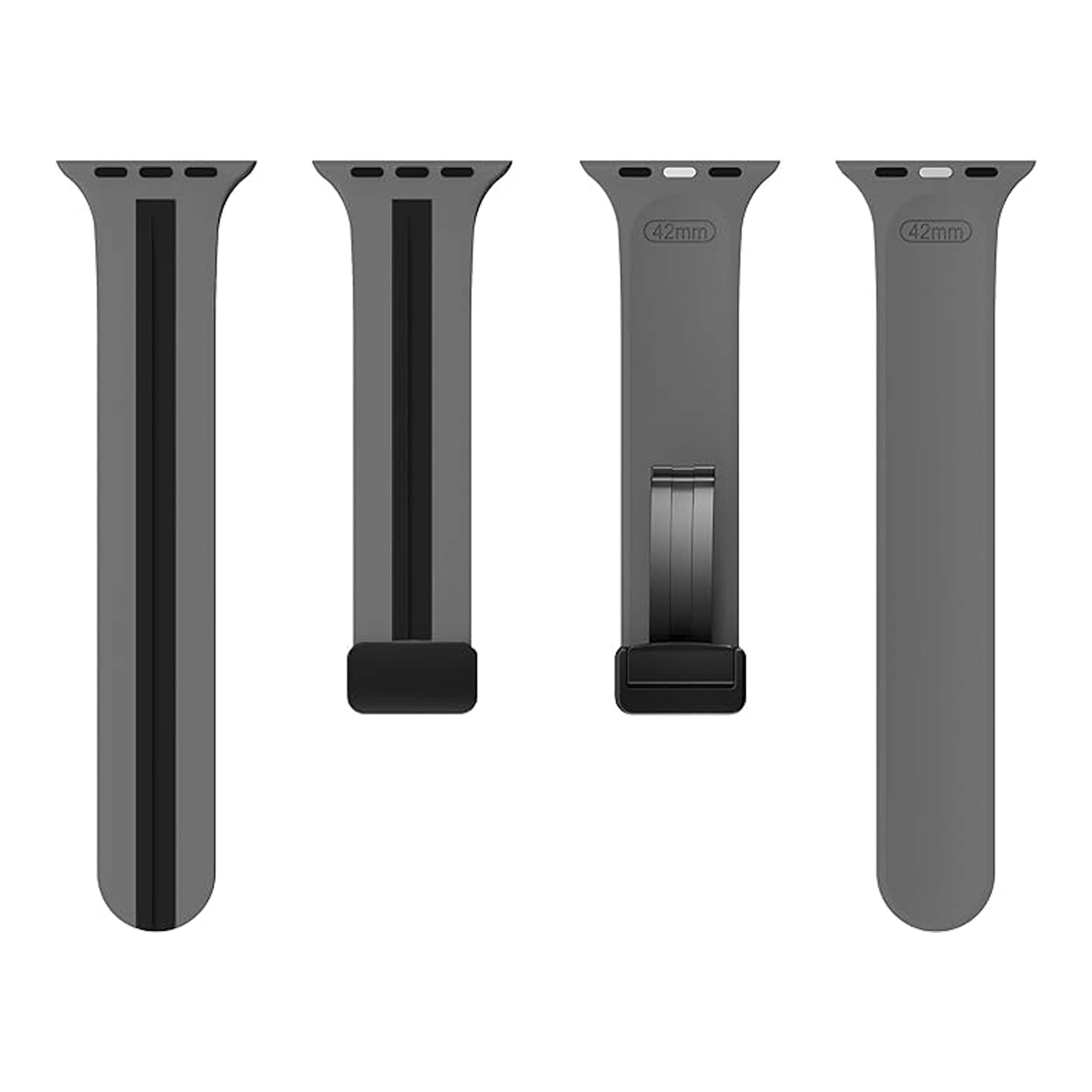 Kingston Sport Grey & Black Watch Strap For Apple
