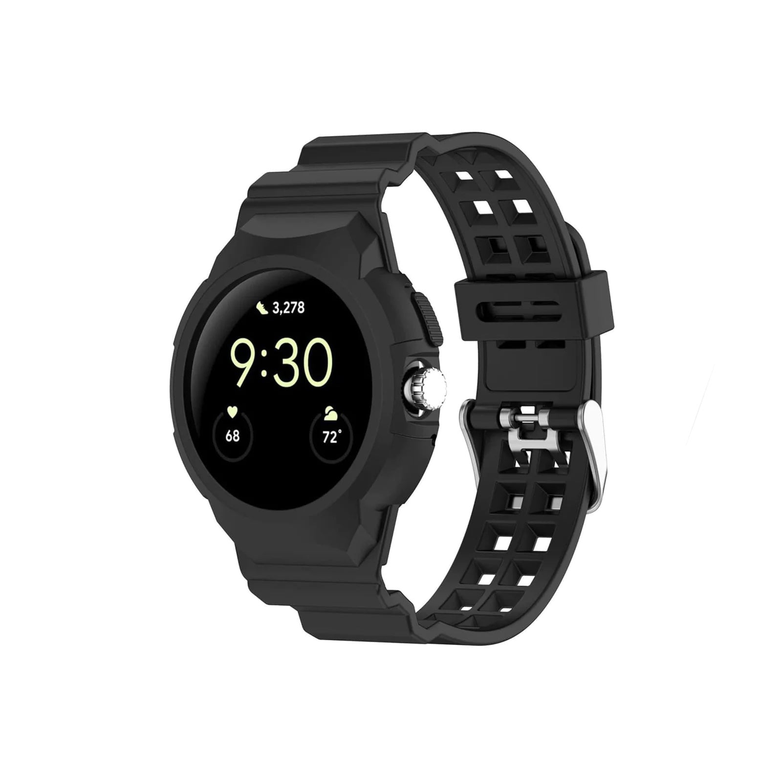 Google Pixel Style Case Black Watch Strap