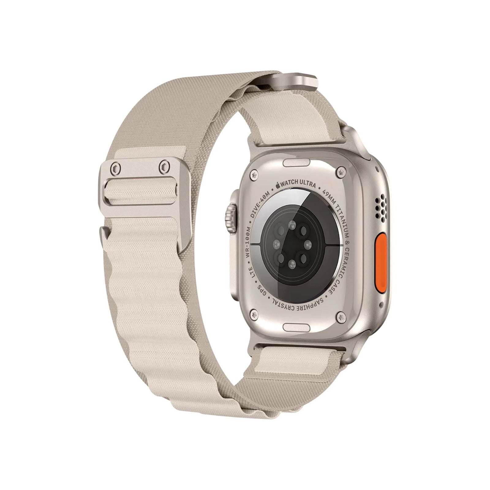 Alpine Loop Cream Watch Strap For Apple