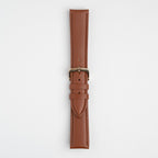 Windsor Sensitive Anti Allergy Brown Watch Strap, buckled up, front view