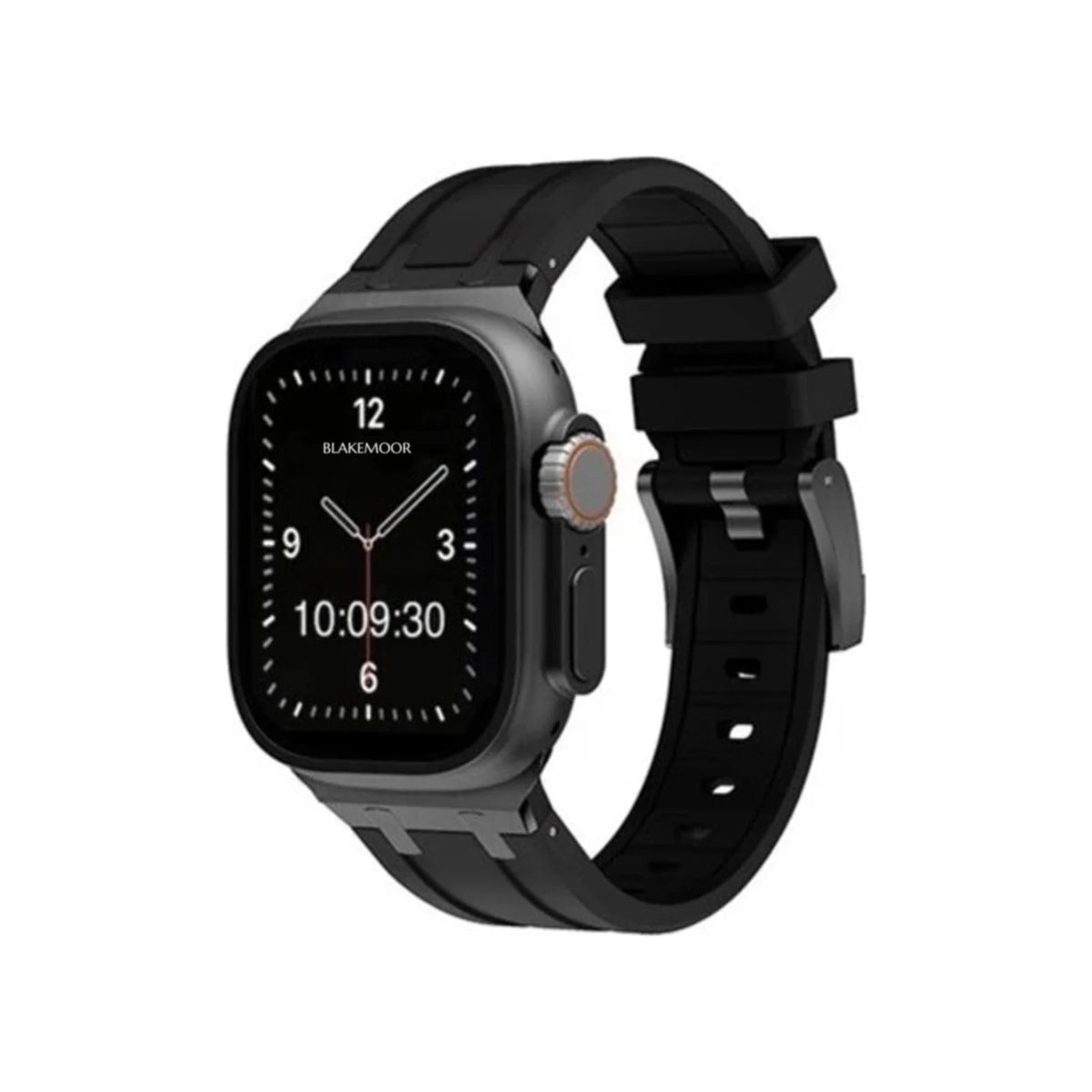 AP Black with Black Buckle Watch Strap for Apple
