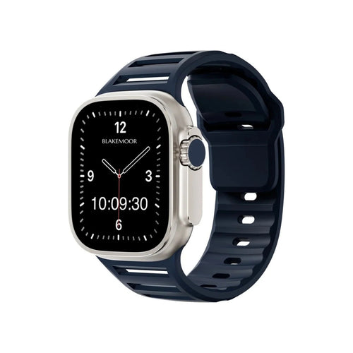 Bamburgh Navy Watch Strap for Apple