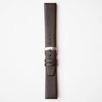 Apple Fibre Brown Watch Strap, buckled up, front view