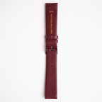 Apple Fibre Red Watch Strap, underside showing the lining