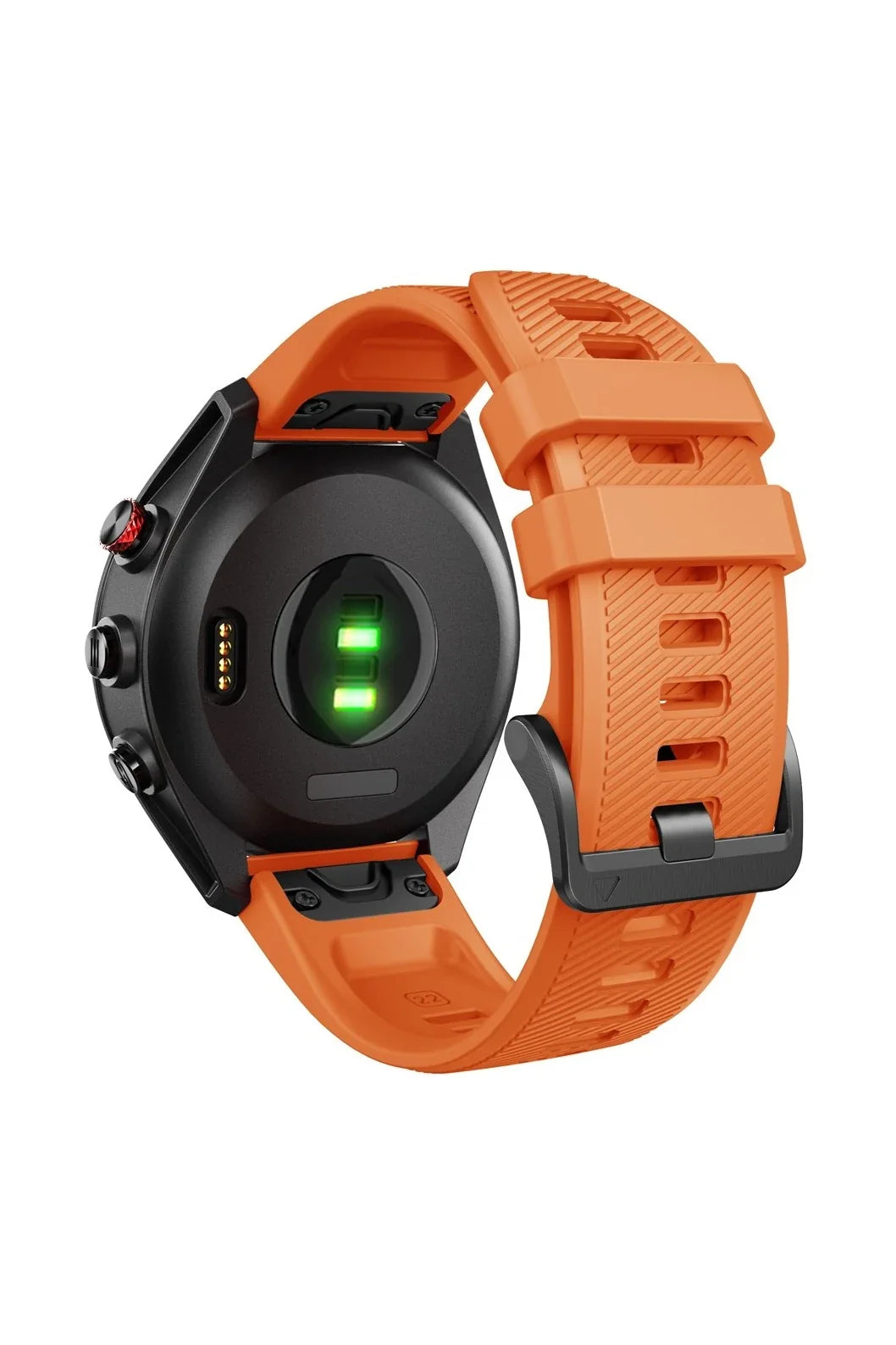 Orange silicone strap on a Garmin Approach S62