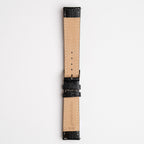 Black Mayfair Super Quick Release watch strap, buckled, back view
