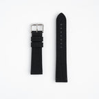 Canvas Black Watch Strap, both pieces laid flat