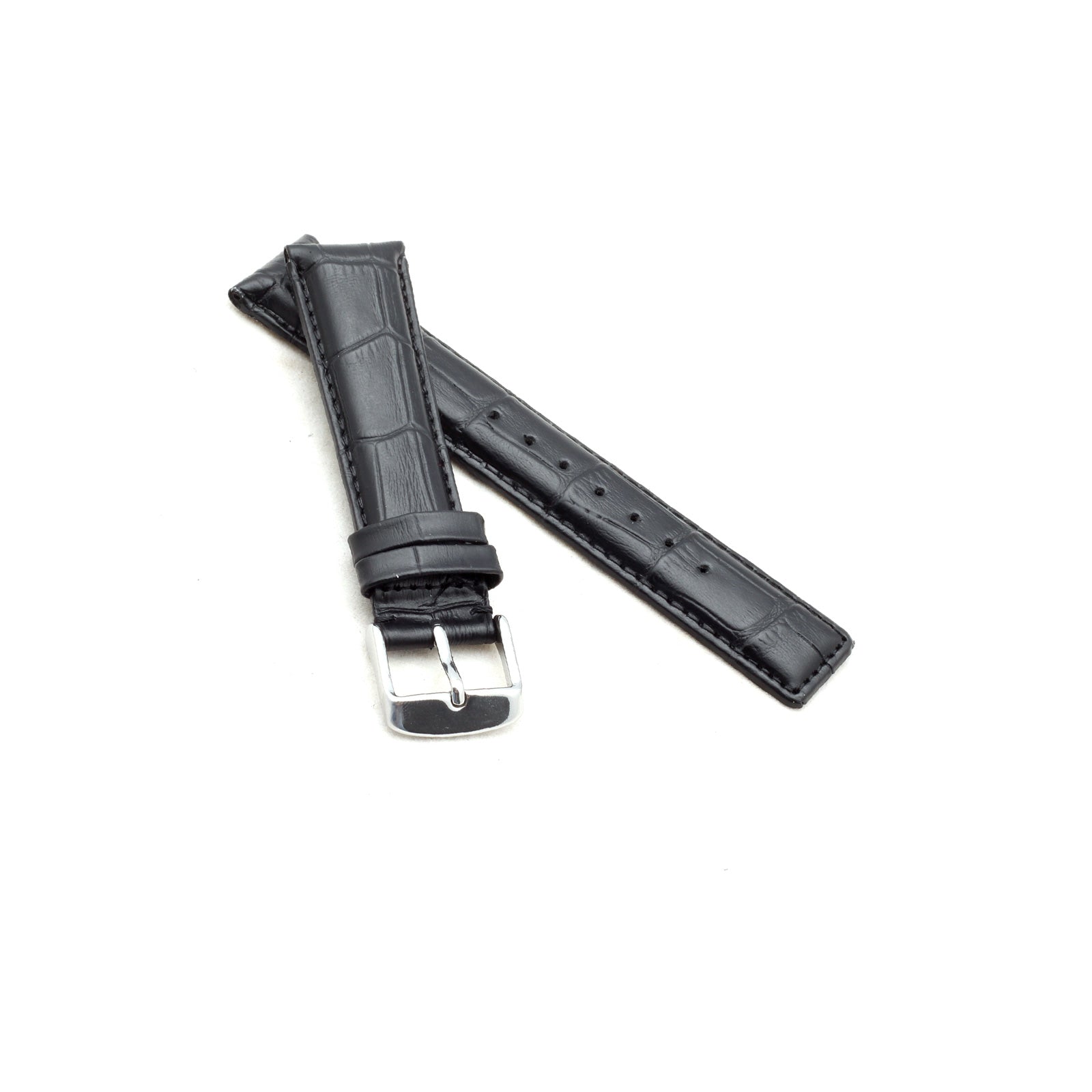 Black Classic IWC Style Alligator Watch Strap