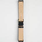 Alligator Curved Black Watch Strap
