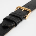 Buffalo Value XL Black Watch Strap, close-up of the buckle and keepers