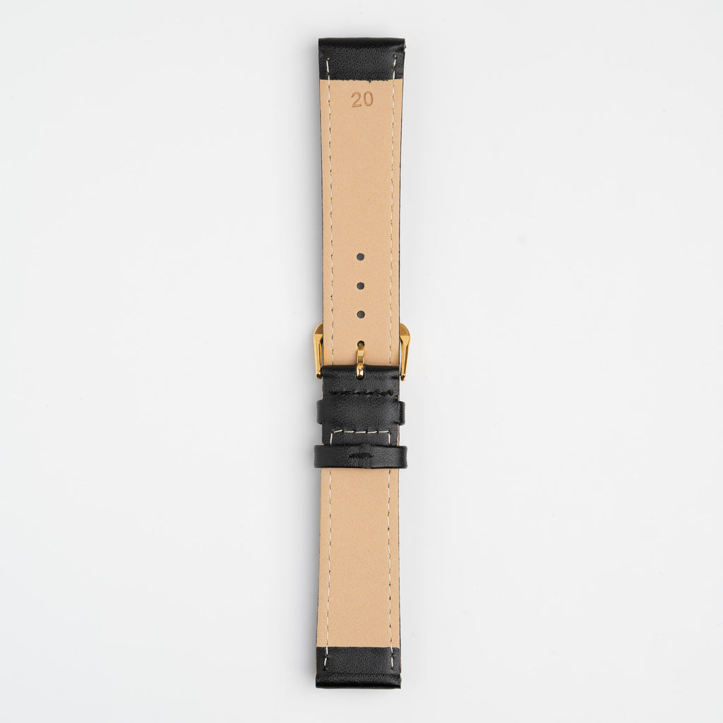 Economy XL Black Watch Strap, underside showing the lining