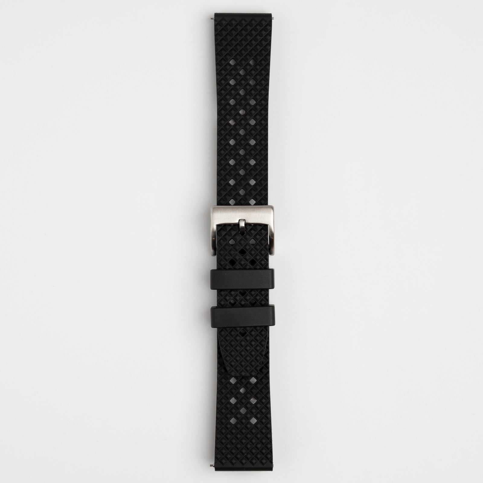 Hex FKM Quick Release Rubber Black Watch Strap