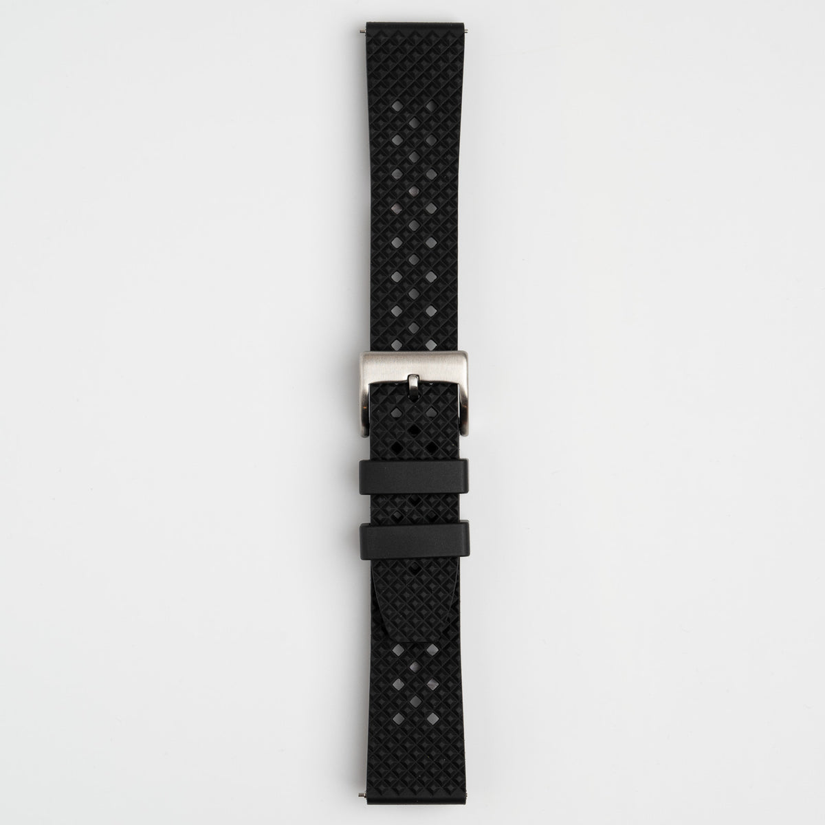 Hex FKM Quick Release Rubber Black Watch Strap