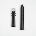 Autentico Lizard Black Watch Strap, both pieces laid flat