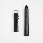 Autentico Lizard Black Watch Strap, both pieces laid flat