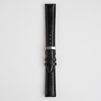 Autentico Lizard Black Watch Strap, buckled up, front view
