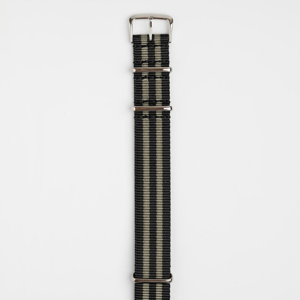 Weaverham Nylon Black & Grey Watch Strap, alternative view