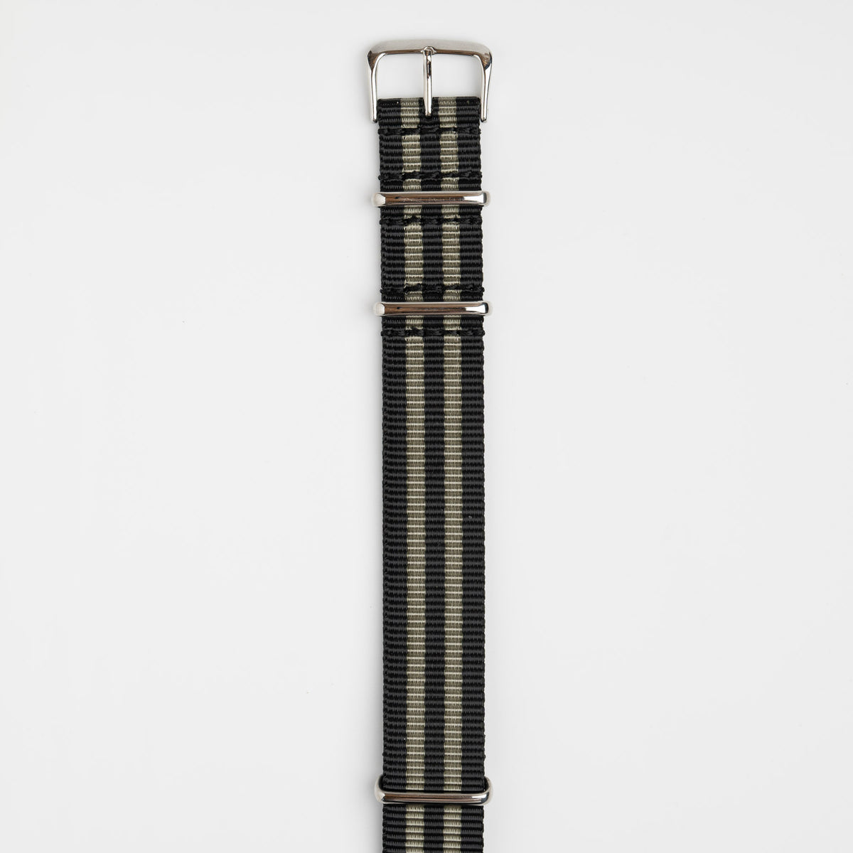 Weaverham Nylon Black & Grey Watch Strap